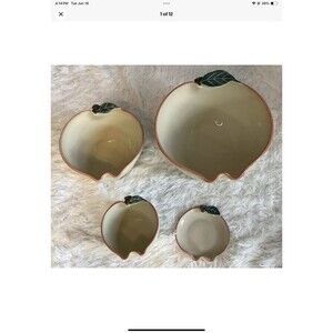 Seagrove Pottery North Carolina Kovack Pottery MK Apple Nesting Bowls VTG 1995